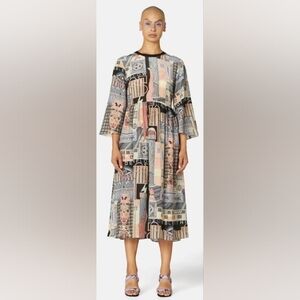 Gorman stunning unusual design unique dress "All the Way Alive" au16 us14 silk